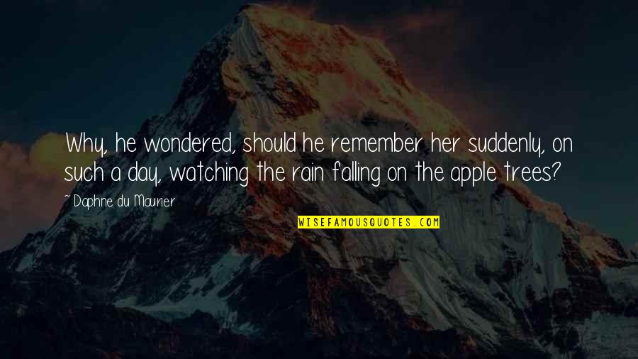 Rain Falling Quotes By Daphne Du Maurier: Why, he wondered, should he remember her suddenly, Rain Falling Quotes By Daphne Du Maurier: Why, he wondered, should he remember her suddenly,