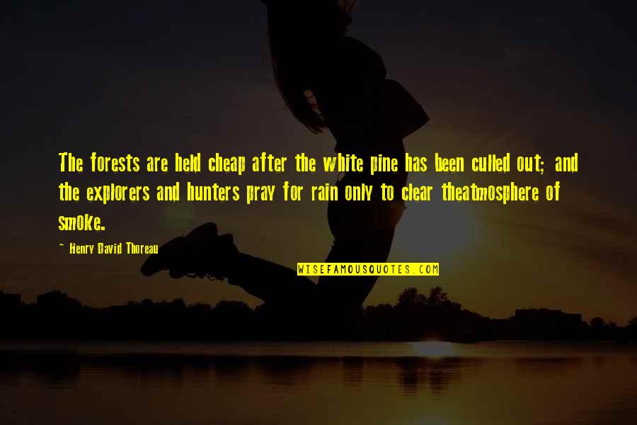 Rain Forests Quotes By Henry David Thoreau: The forests are held cheap after the white