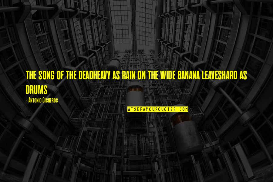 Rain Hard Quotes By Antonio Cisneros: the song of the deadheavy as rain on