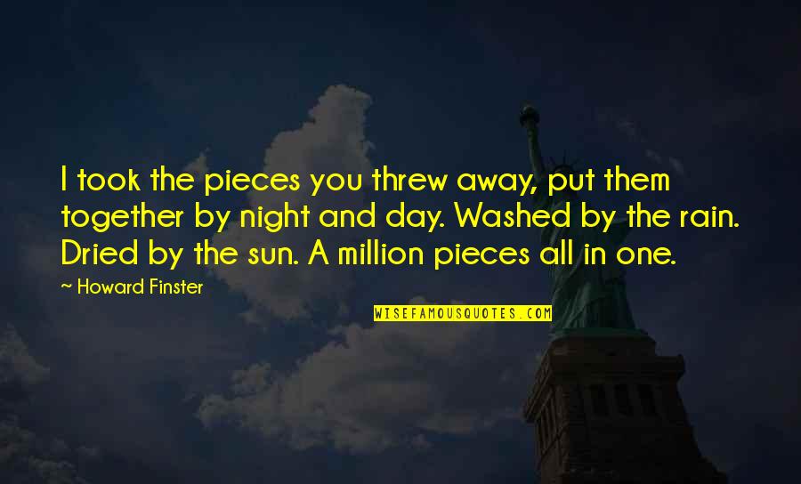 Rain In The Night Quotes By Howard Finster: I took the pieces you threw away, put