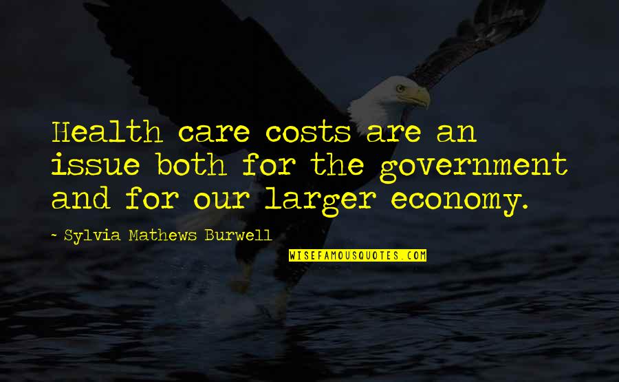 Rain Moisture Quotes By Sylvia Mathews Burwell: Health care costs are an issue both for