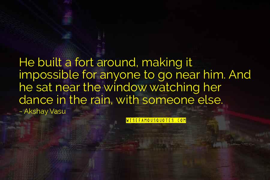 Rain On My Window Quotes By Akshay Vasu: He built a fort around, making it impossible