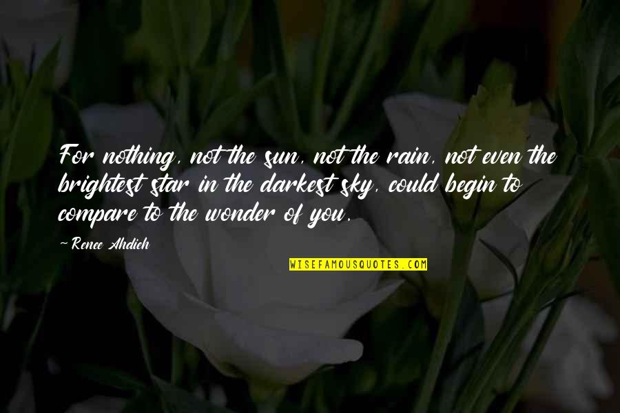 Rain The Sun Quotes By Renee Ahdieh: For nothing, not the sun, not the rain,