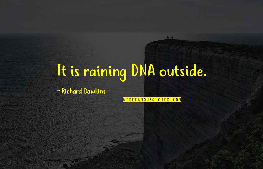 Raining Outside Quotes By Richard Dawkins: It is raining DNA outside.