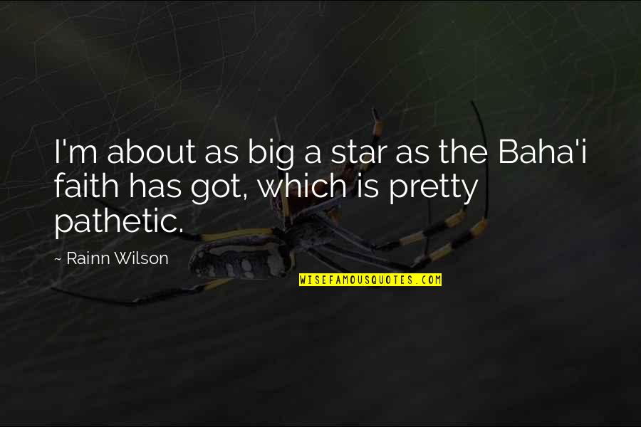 Rainn Quotes By Rainn Wilson: I'm about as big a star as the