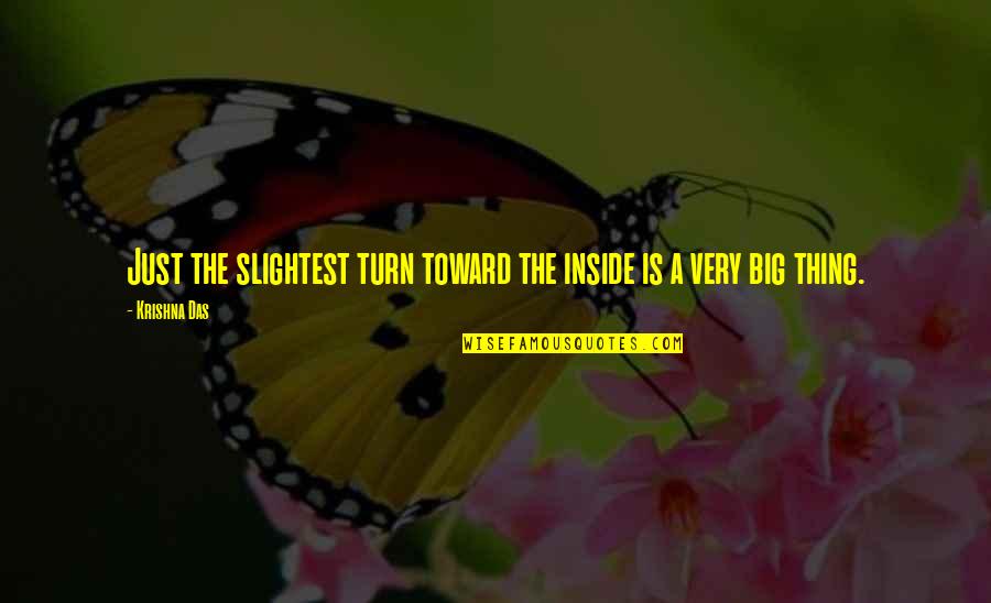 Rainwashed Sherwin Williams Quotes By Krishna Das: Just the slightest turn toward the inside is