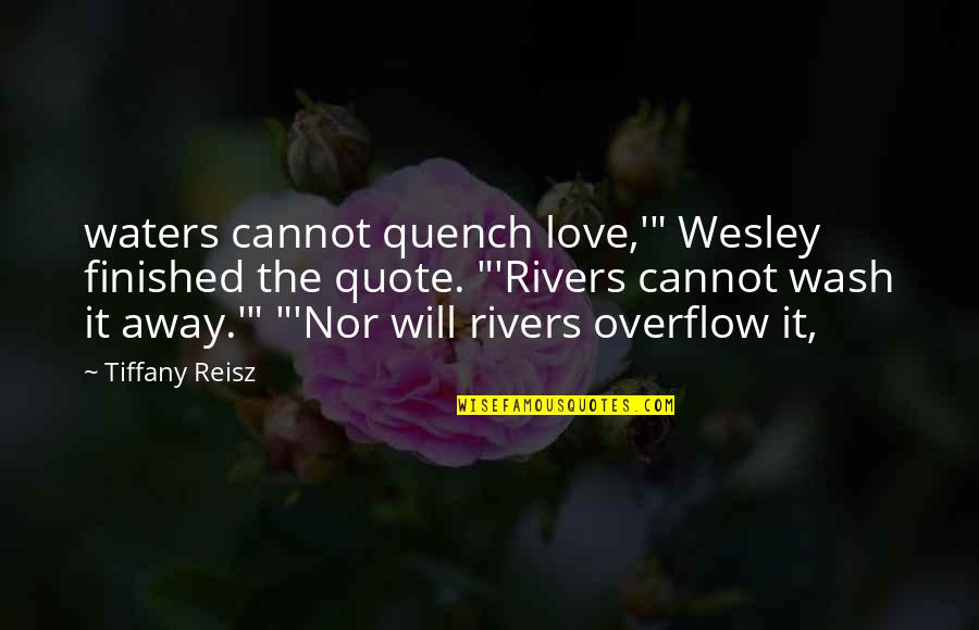 Raising Arizona Gale Quotes By Tiffany Reisz: waters cannot quench love,'" Wesley finished the quote.