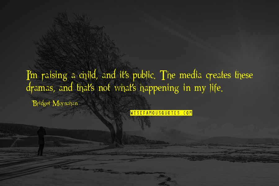 Raising Quotes By Bridget Moynahan: I'm raising a child, and it's public. The