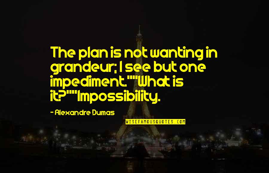 Rajiv Quotes By Alexandre Dumas: The plan is not wanting in grandeur; I