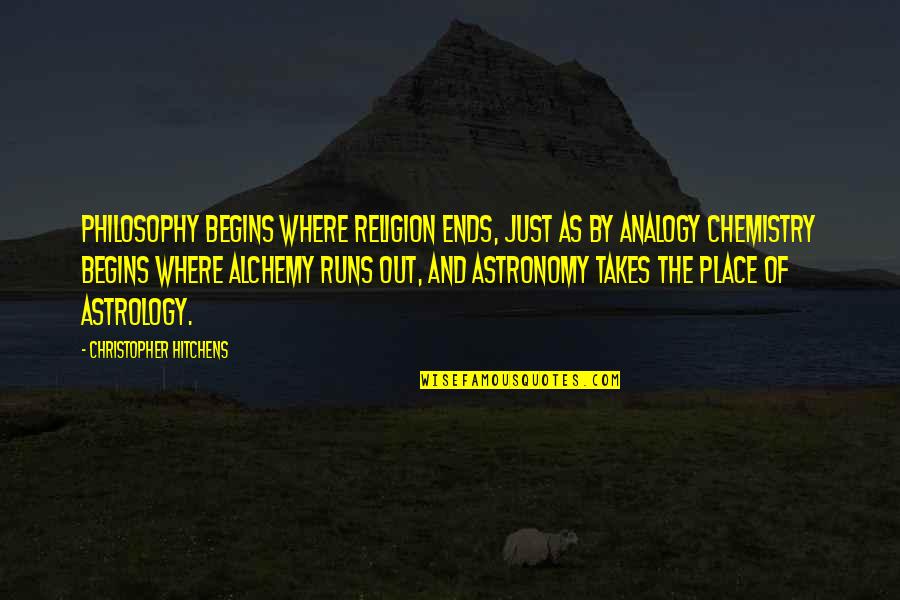 Rajlaxmi Travels Quotes By Christopher Hitchens: Philosophy begins where religion ends, just as by Rajlaxmi Travels Quotes By Christopher Hitchens: Philosophy begins where religion ends, just as by