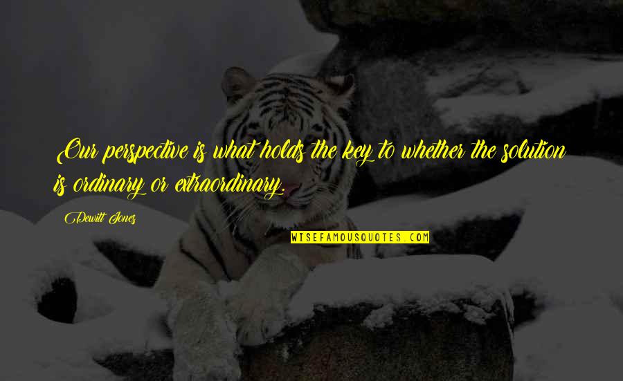 Rajyalakshmi Life Quotes By Dewitt Jones: Our perspective is what holds the key to