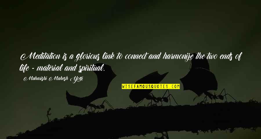Rajzman Treblinka Quotes By Maharishi Mahesh Yogi: Meditation is a glorious link to connect and