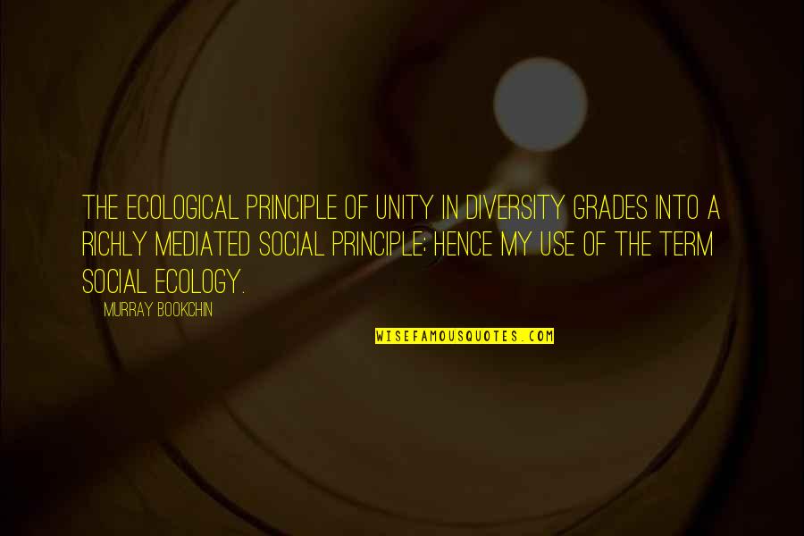 Rakaia Quotes By Murray Bookchin: The ecological principle of unity in diversity grades