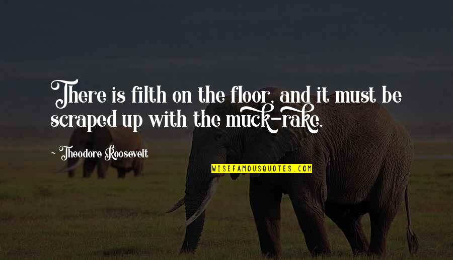 Rake Quotes By Theodore Roosevelt: There is filth on the floor, and it