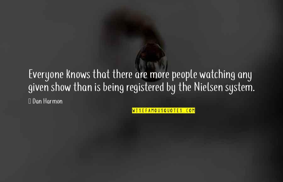 Rakkasan Quotes By Dan Harmon: Everyone knows that there are more people watching