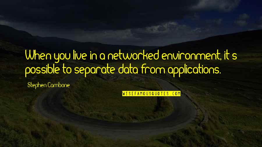 Raksha Bandhan In Marathi Quotes By Stephen Cambone: When you live in a networked environment, it's