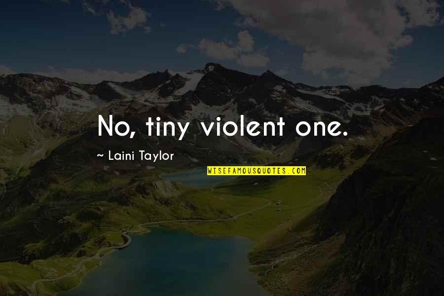Raksin Material Quotes By Laini Taylor: No, tiny violent one.