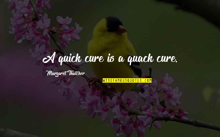 Rallying Cry Quotes By Margaret Thatcher: A quick cure is a quack cure. Rallying Cry Quotes By Margaret Thatcher: A quick cure is a quack cure.