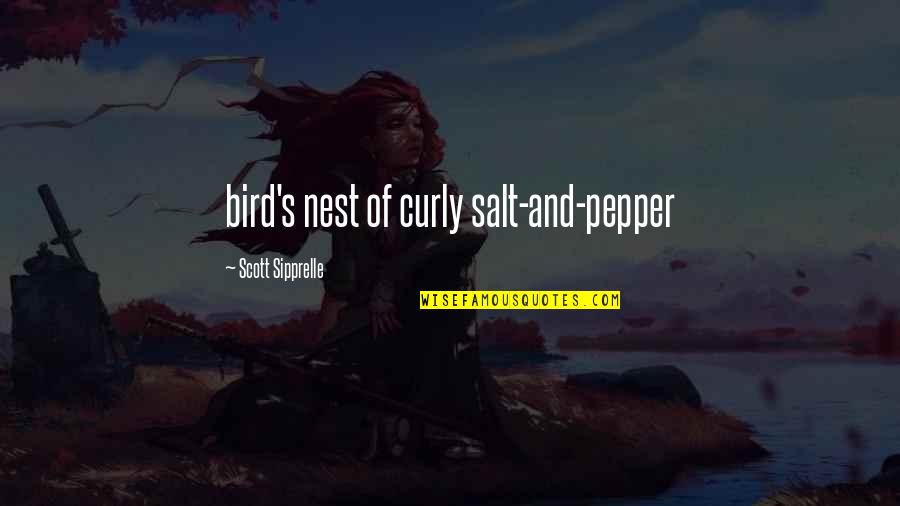 Ralph Waite Quotes By Scott Sipprelle: bird's nest of curly salt-and-pepper Ralph Waite Quotes By Scott Sipprelle: bird's nest of curly salt-and-pepper