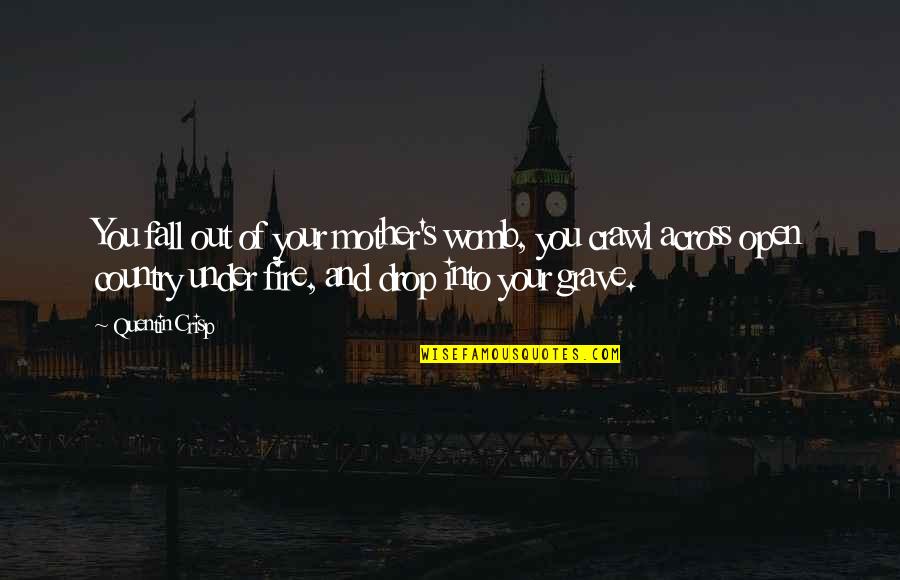Ramadan Day 8 Quotes By Quentin Crisp: You fall out of your mother's womb, you
