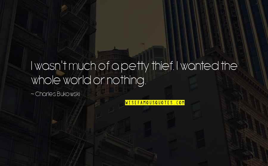 Ramadan Lailatul Qadr Quotes By Charles Bukowski: I wasn't much of a petty thief. I