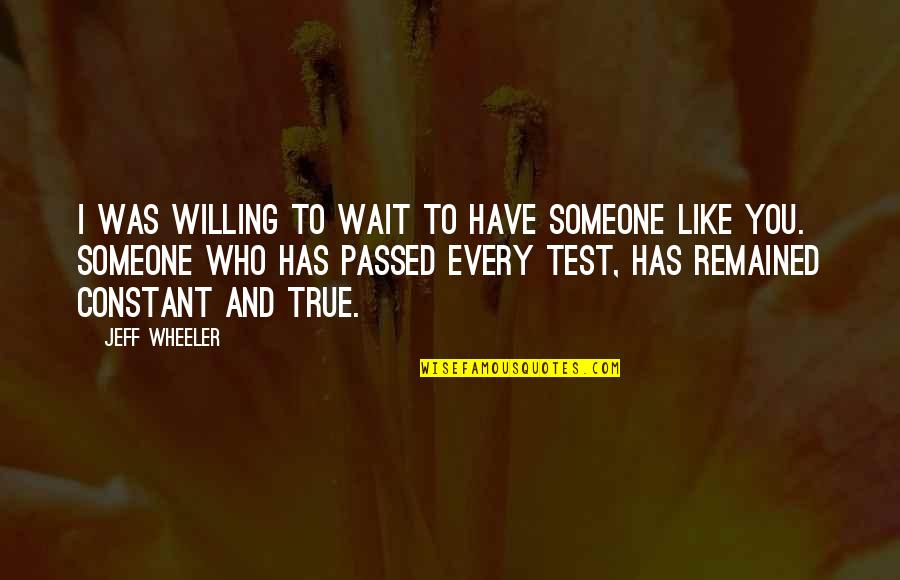 Ramayana Sita Quotes By Jeff Wheeler: I was willing to wait to have someone