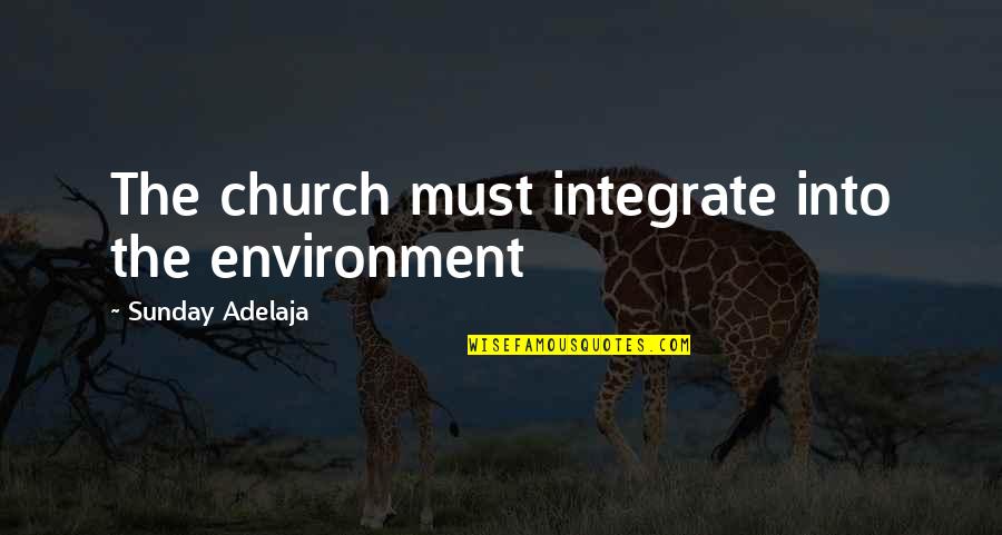 Rambling Thoughts Quotes By Sunday Adelaja: The church must integrate into the environment