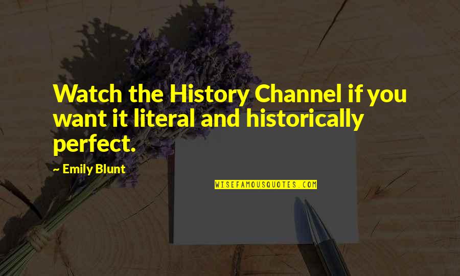 Rambod Rezaei Quotes By Emily Blunt: Watch the History Channel if you want it