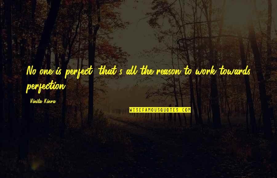 Rametta Audiology Quotes By Vinita Kinra: No one is perfect; that's all the reason