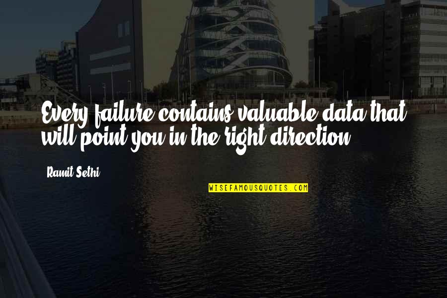 Ramit Sethi Quotes By Ramit Sethi: Every failure contains valuable data that will point