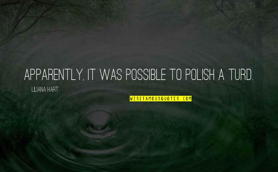 Ramona And Beezus Aunt Bea Quotes By Liliana Hart: Apparently, it was possible to polish a turd.