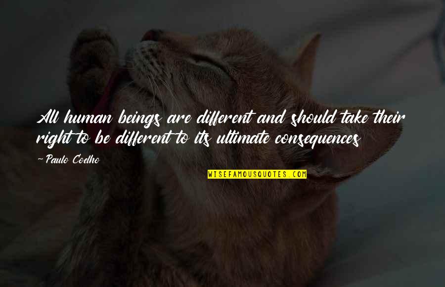 Ranardo Pearsall Quotes By Paulo Coelho: All human beings are different and should take Ranardo Pearsall Quotes By Paulo Coelho: All human beings are different and should take
