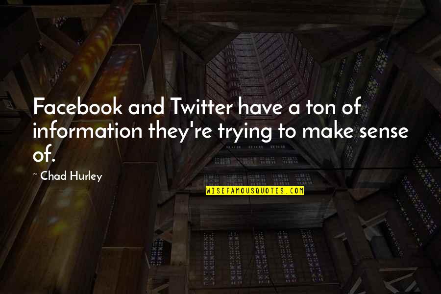 Ranatunga Motors Quotes By Chad Hurley: Facebook and Twitter have a ton of information