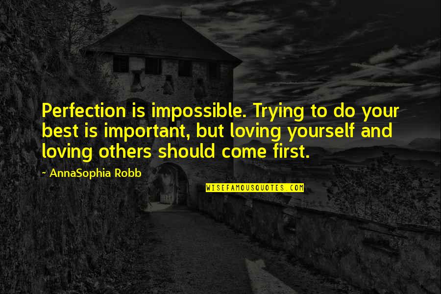 Randmail Quotes By AnnaSophia Robb: Perfection is impossible. Trying to do your best