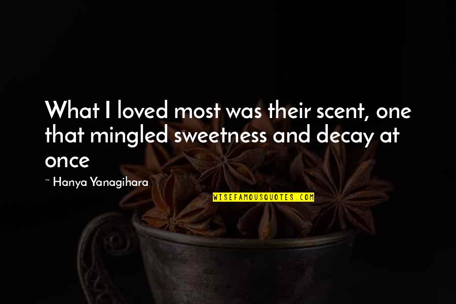 Random Clicks Quotes By Hanya Yanagihara: What I loved most was their scent, one