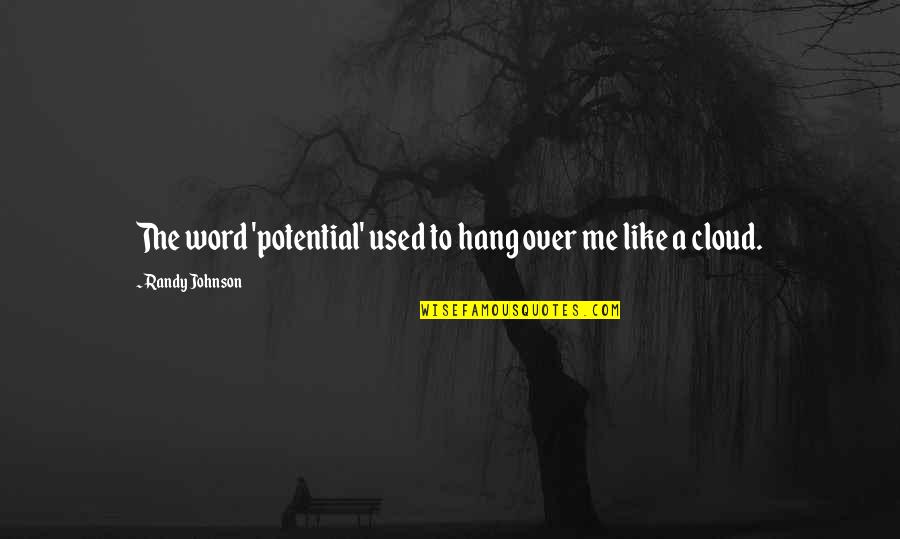 Randy Johnson Quotes By Randy Johnson: The word 'potential' used to hang over me Randy Johnson Quotes By Randy Johnson: The word 'potential' used to hang over me