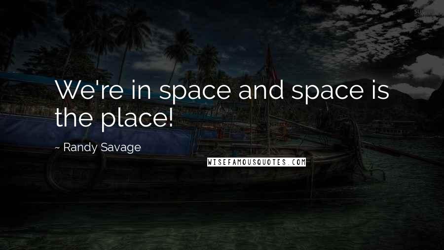 Randy Savage quotes: We're in space and space is the place!