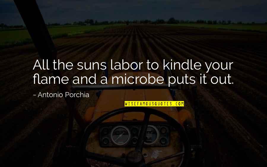 Rangeland Quotes By Antonio Porchia: All the suns labor to kindle your flame