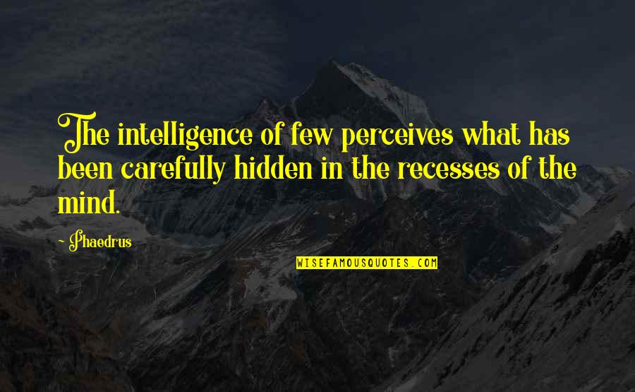 Ransdell Funeral Chapel Quotes By Phaedrus: The intelligence of few perceives what has been Ransdell Funeral Chapel Quotes By Phaedrus: The intelligence of few perceives what has been
