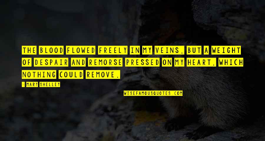 Ransirige Quotes By Mary Shelley: The blood flowed freely in my veins, but Ransirige Quotes By Mary Shelley: The blood flowed freely in my veins, but