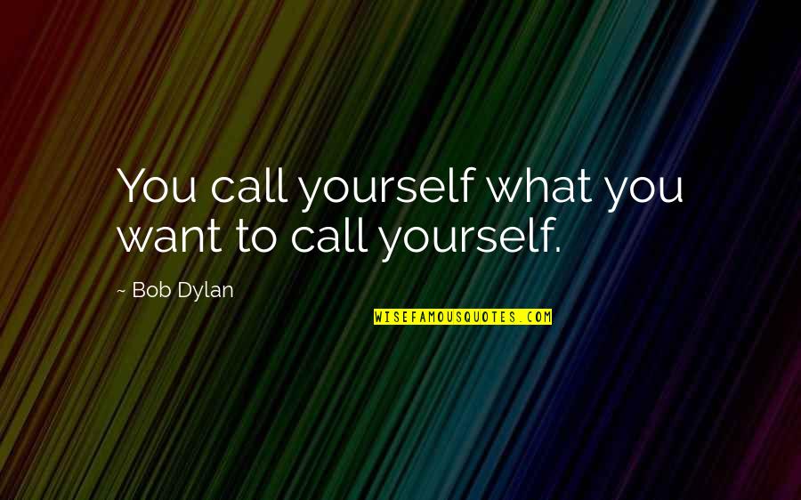 Rantos Plakakia Quotes By Bob Dylan: You call yourself what you want to call