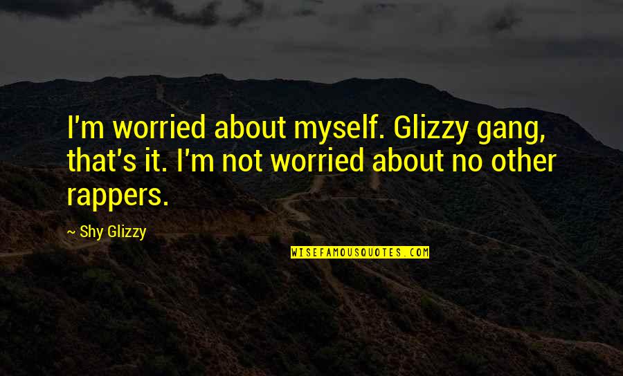 Rappers Quotes By Shy Glizzy: I'm worried about myself. Glizzy gang, that's it.
