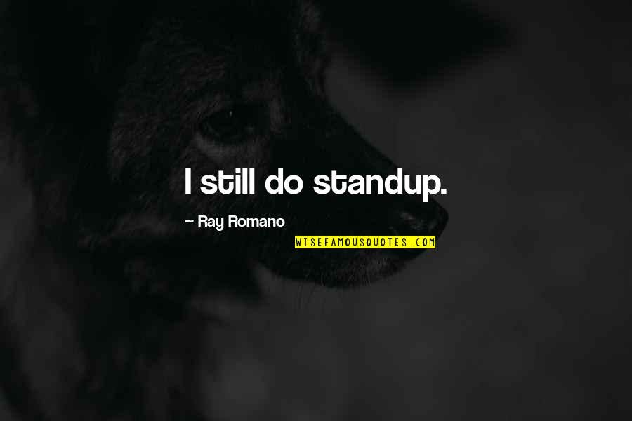 Rapport Building Quotes By Ray Romano: I still do standup.