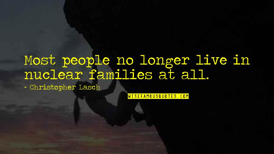 Rare And Valuable Instruments Quotes By Christopher Lasch: Most people no longer live in nuclear families Rare And Valuable Instruments Quotes By Christopher Lasch: Most people no longer live in nuclear families