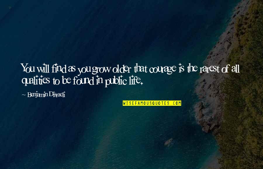 Rarest Life Quotes By Benjamin Disraeli: You will find as you grow older that Rarest Life Quotes By Benjamin Disraeli: You will find as you grow older that