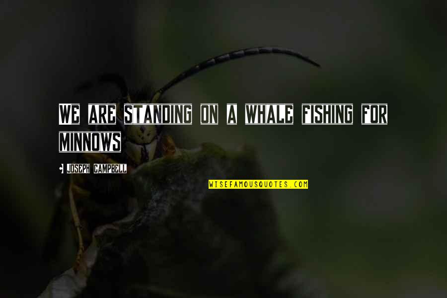 Raring To Go Quotes By Joseph Campbell: We are standing on a whale fishing for