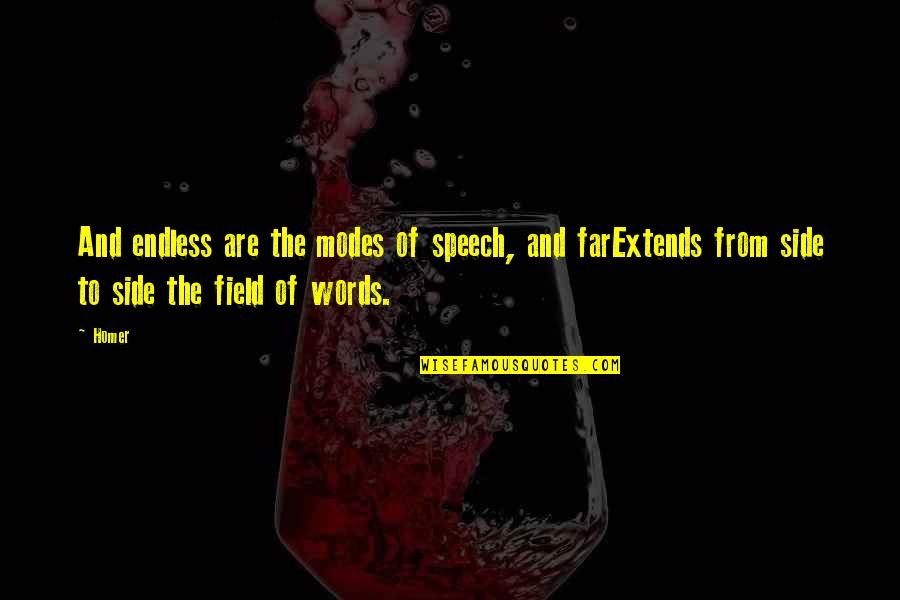 Rashaya Quotes By Homer: And endless are the modes of speech, and