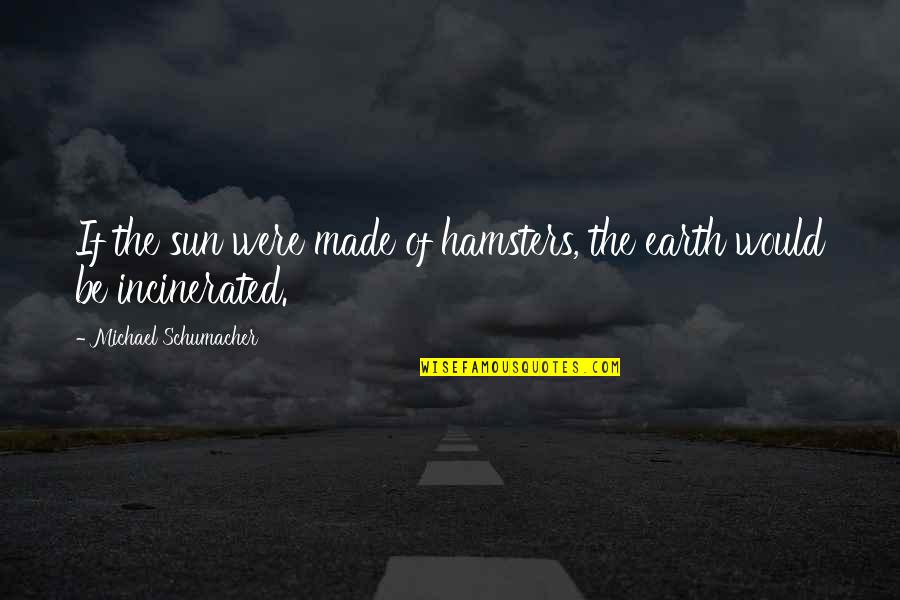 Rashidi Harper Quotes By Michael Schumacher: If the sun were made of hamsters, the Rashidi Harper Quotes By Michael Schumacher: If the sun were made of hamsters, the