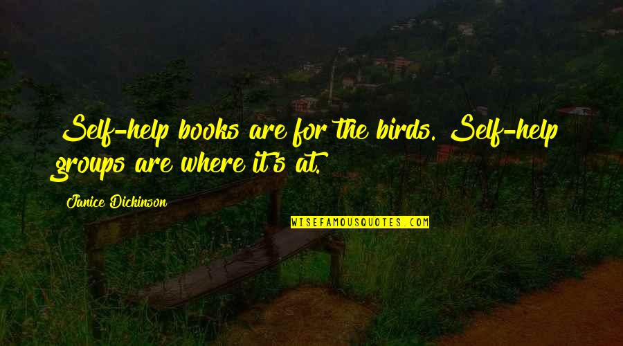 Rasmus Ankersen Quotes By Janice Dickinson: Self-help books are for the birds. Self-help groups