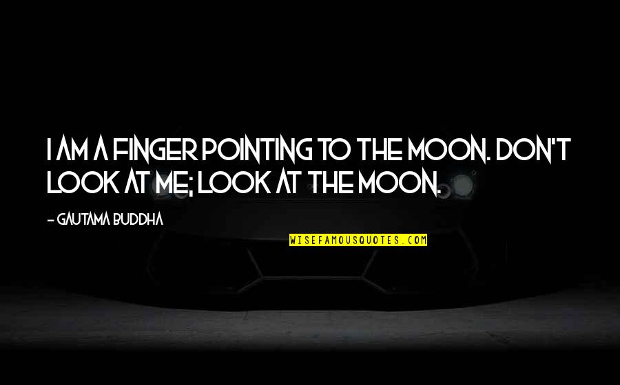 Raspiness Quotes By Gautama Buddha: I am a finger pointing to the moon.